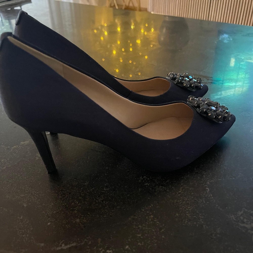 Karl Lagerfeld Midnight Blue Embellished Heels